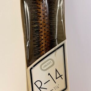 Cricket R-14 Small 1.25" Round Hair Brush Fiberglass Bristles Vintage New in Box